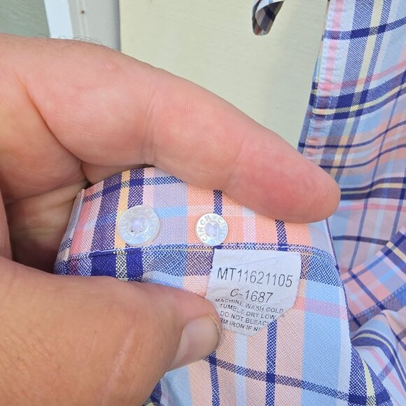 Cinch XL Short Sleeved Button Down Sport Shirt Plaid Pattern - Picture 6 of 7